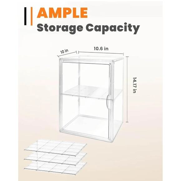 Pastry Display Case, Bread Box for Kitchen Countertop, 4 Layers Adjustable - Picture 2 of 8